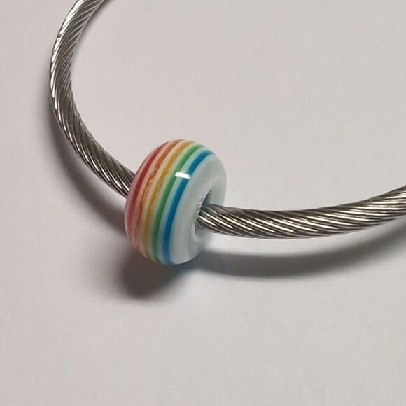 Rainbow Charm for Pandora Style Bracelet - Picture 4 of 4